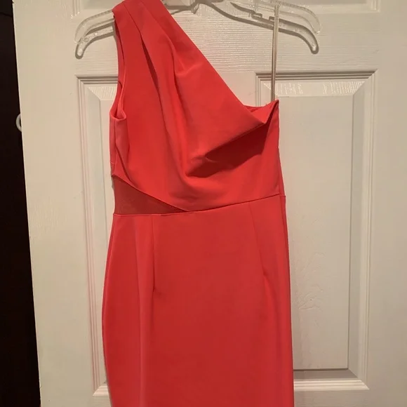 Dresses | Coral Colored Off The Shoulder Knee Length Dress | Poshmark